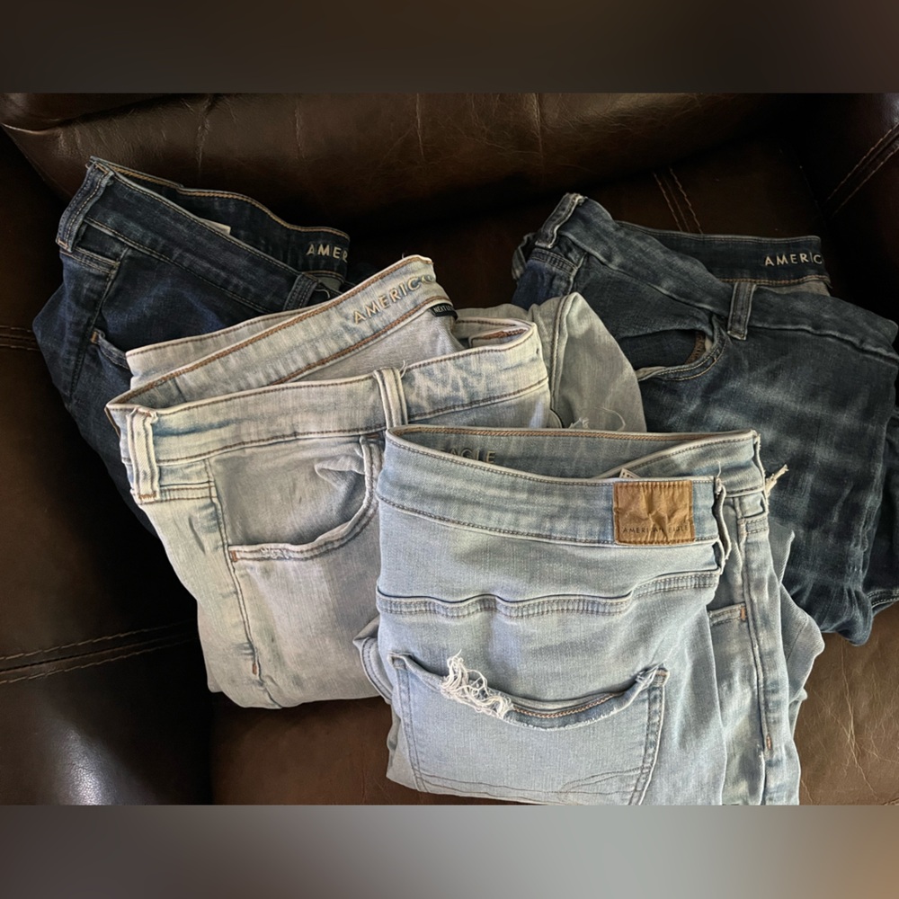 American Eagle Jeans, 4 pair, SCRAP DENIM